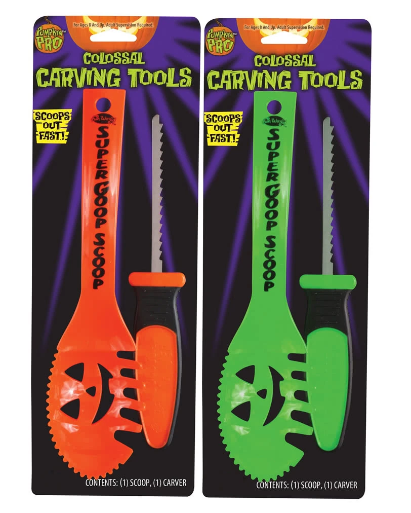 Halloween Kürbis Messer & Löffel Set 2-tlg. 1 Halloween Kürbis Messer & Löffel Set 2-tlg.