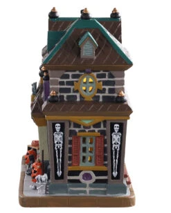 Lemax Spooky Town - Black Cat Decor -Schattenfest Verkäufe lemax spooky black cat halloween decor halloween dekoration spooky town building 53691 03