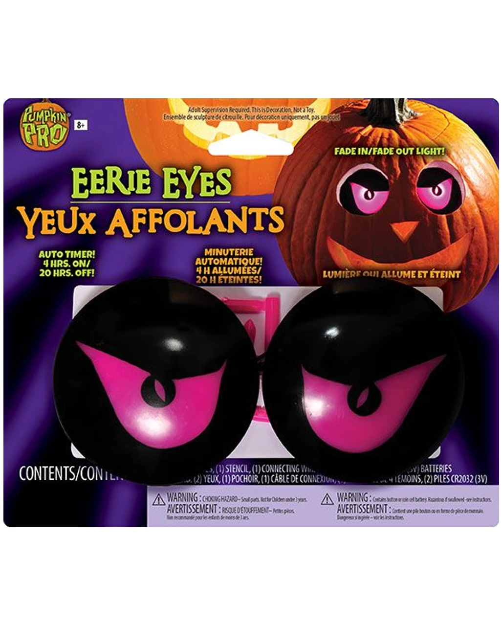 Leuchtende Halloween Kürbis Augen Purple 1 Leuchtende Halloween Kürbis Augen Purple