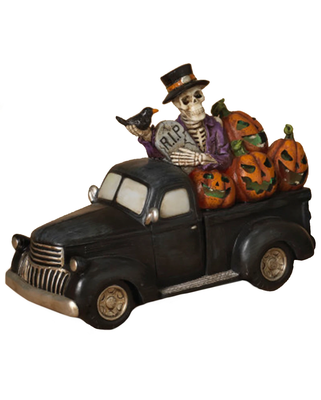 Leuchtender Halloween Pick Up Mit Skelett 24cm 1 Leuchtender Halloween Pick Up Mit Skelett 24cm