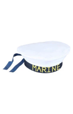 Marine Mütze Weiß/blau