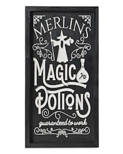 Halloween Wandbild "Merlins Magic Potions" 41cm