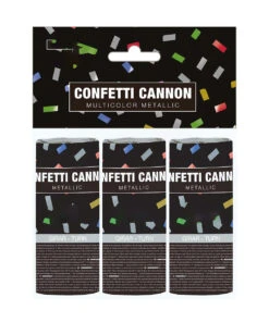 3 Stück Multi Color Konfettikanone 10,5cm