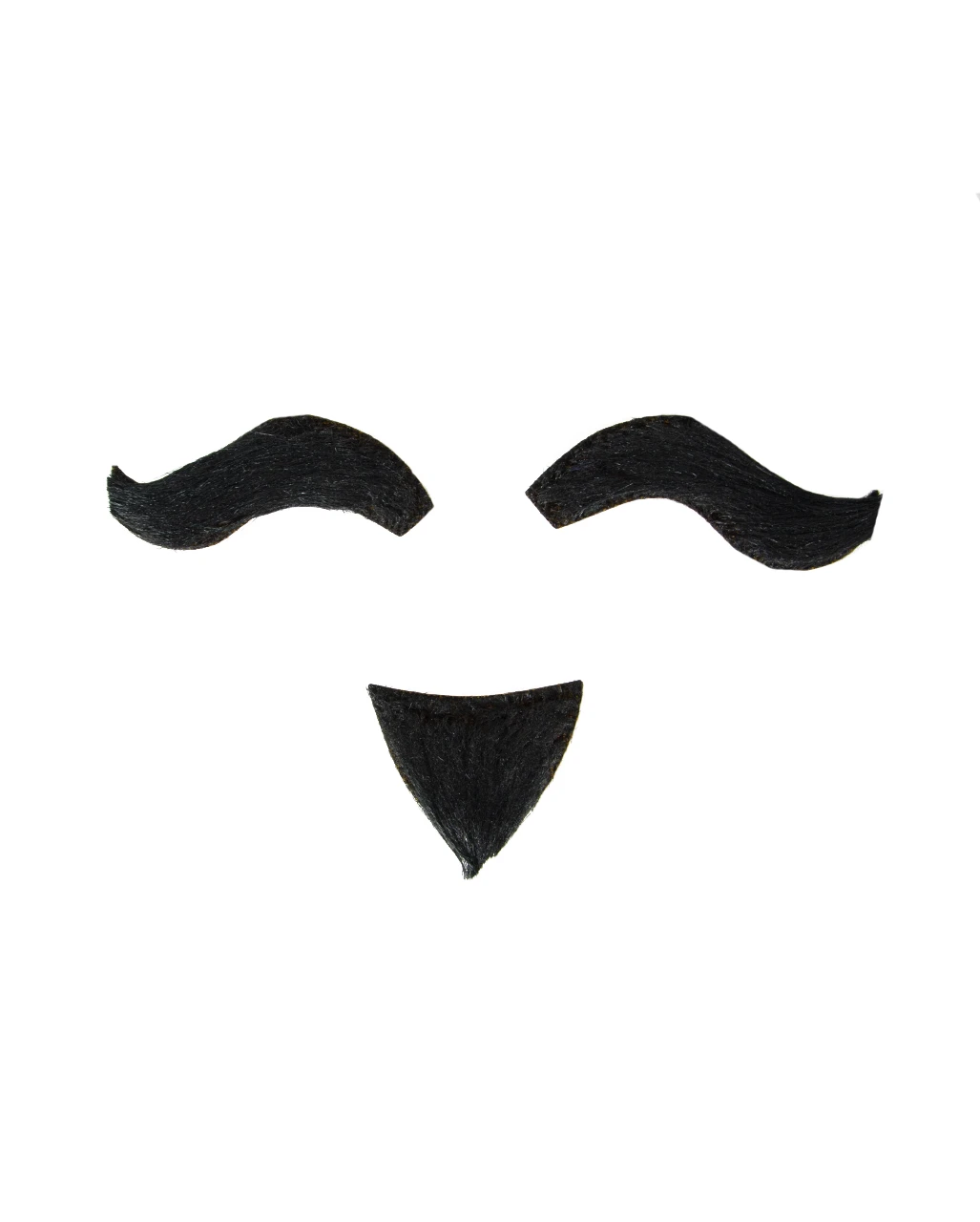 Musketier-Bart Schwarz 3-teilig 1 Musketier-Bart Schwarz 3-teilig