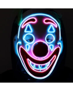 LED String Clown Maske -Schattenfest Verkäufe neon licht clown maske neon light clown mask halloween horror clown maske 53433 3