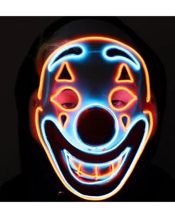 LED String Clown Maske -Schattenfest Verkäufe neon licht clown maske neon light clown mask halloween horror clown maske 53433 4