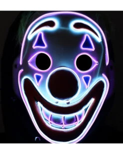 LED String Clown Maske -Schattenfest Verkäufe neon licht clown maske neon light clown mask halloween horror clown maske 53433 5