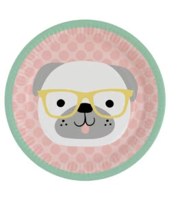 Niedliche Tiere Pappteller 23 Cm 8 St. -Schattenfest Verkäufe niedliche tiere pappteller hello pets party plates partygeschirr 38799 02