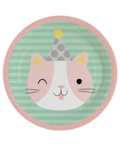 Niedliche Tiere Pappteller 23 Cm 8 St. -Schattenfest Verkäufe niedliche tiere pappteller hello pets party plates partygeschirr 38799 03