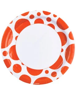 Orange Dots Pappteller 8 St.
