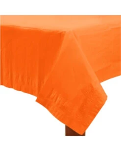 Orangene Papiertischdecke 1,37 X 2,74 M