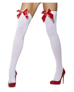 Overknees Mit Roter Schleife