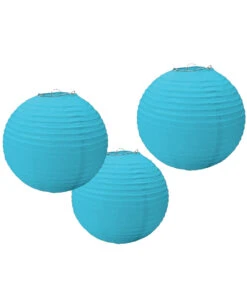 Papier Lampion Set 3 Tlg. Hellblau