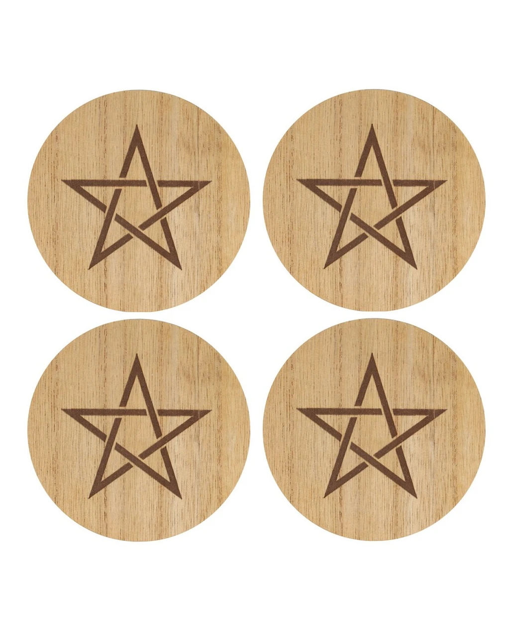 Pentagramm Untersetzer 4 St. 1 Pentagramm Untersetzer 4 St.