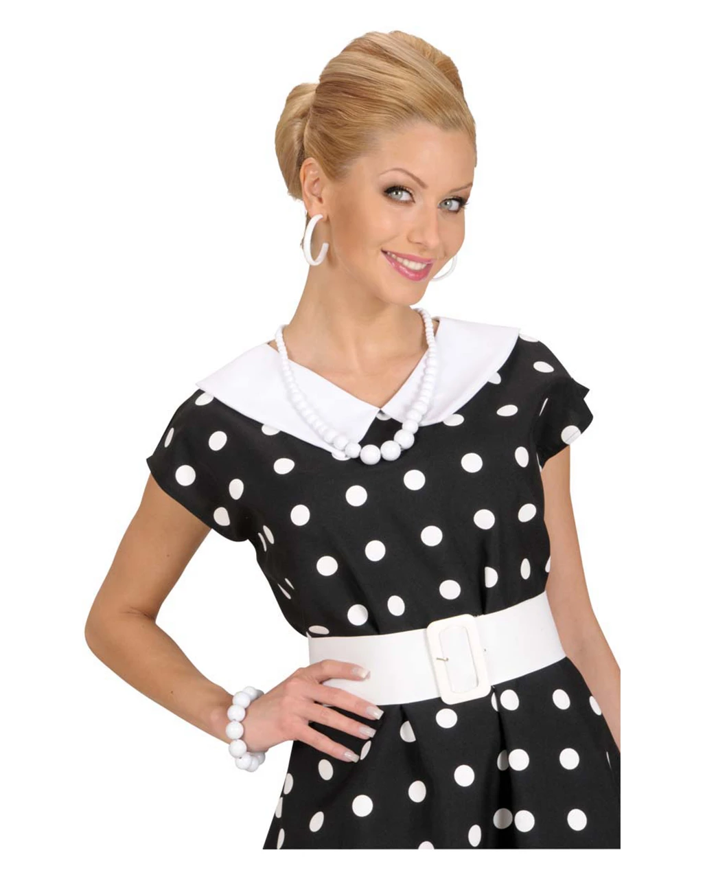 Weißes 70er Jahre Perlenarmband 2 Weißes 70er Jahre Perlenarmband – Bild 2