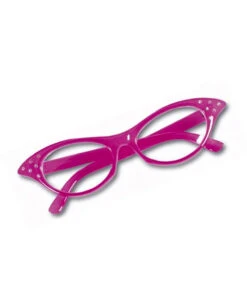 Brille 50er Retro Look Pink -Schattenfest Verkäufe pinke brille im retro style als kostuemzubehoer 60er jahre brille bild2 15916