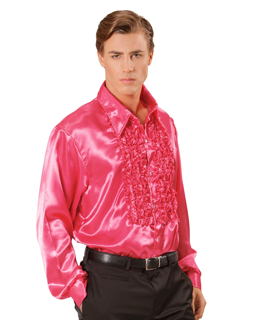 70er Jahre Disco Fashion Shirt Pink 2 70er Jahre Disco Fashion Shirt Pink – Bild 2