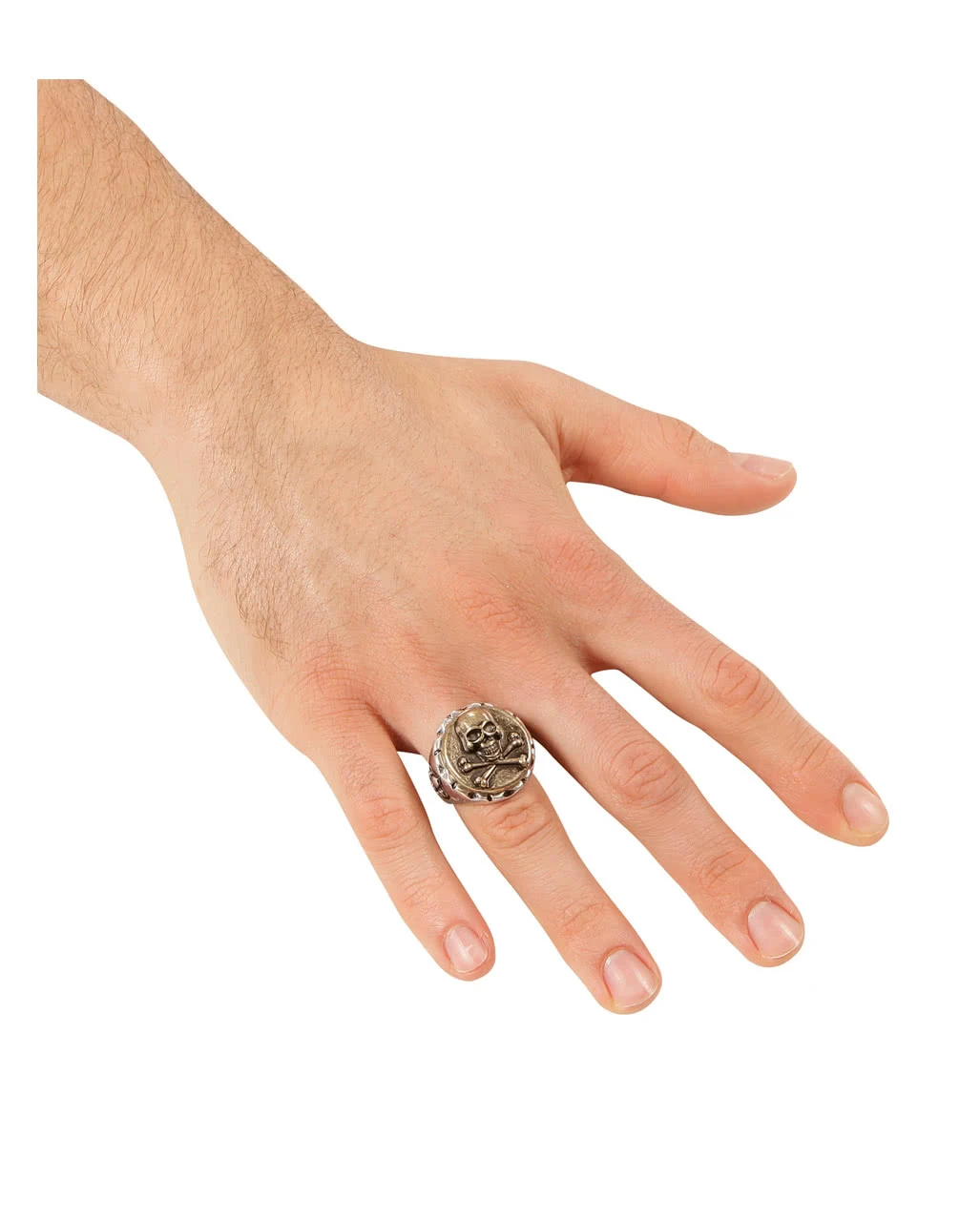 Metall Piratenring Mit Totenkopf 2 Metall Piratenring Mit Totenkopf – Bild 2