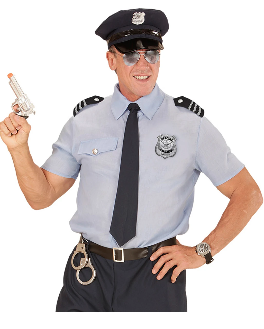 Polizisten Kostümzubehör Set 4-tlg. 2 Polizisten Kostümzubehör Set 4-tlg. – Bild 2