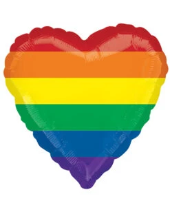 Regenbogen Folien Herzballon
