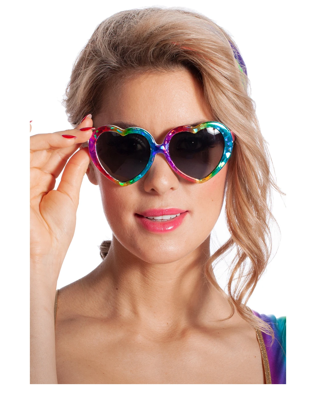 Regenbogen Herz Brille 2 Regenbogen Herz Brille – Bild 2