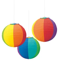 Regenbogen Lampions 3 St.