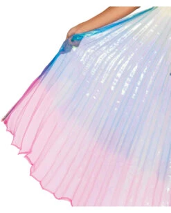 Isis Flügel Regenbogenfarben -Schattenfest Verkäufe regenbogen xxl fluegel rainbow wings with support sticks riesen fluegel als kostuemzubehoer stelzenlaeufer fluegel 29157 4