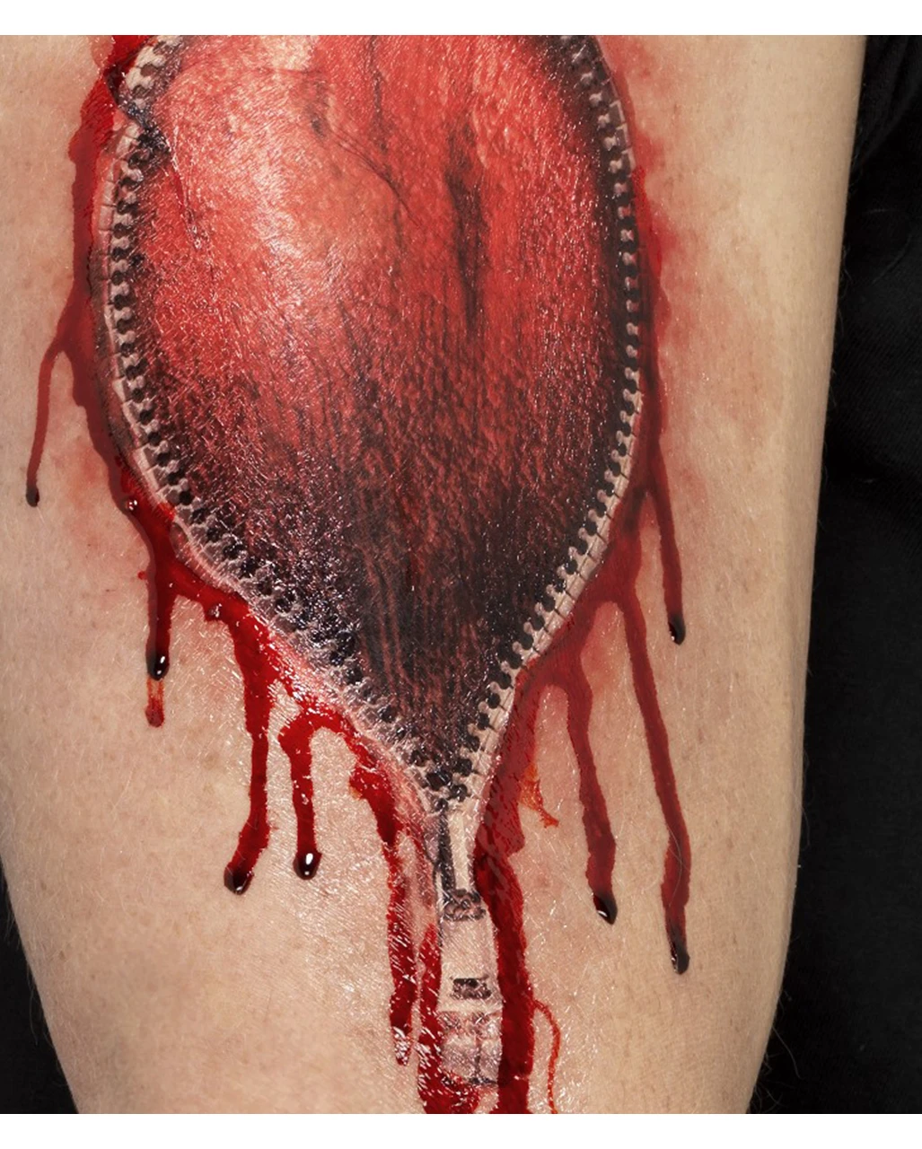 Reißverschluss Wunde Klebetattoo 2 Reißverschluss Wunde Klebetattoo – Bild 2