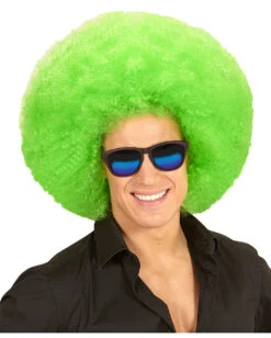 Riesige Afro Perücke Grün -Schattenfest Verkäufe riesige afro peruecke gruen neon green afro wig 38098 03