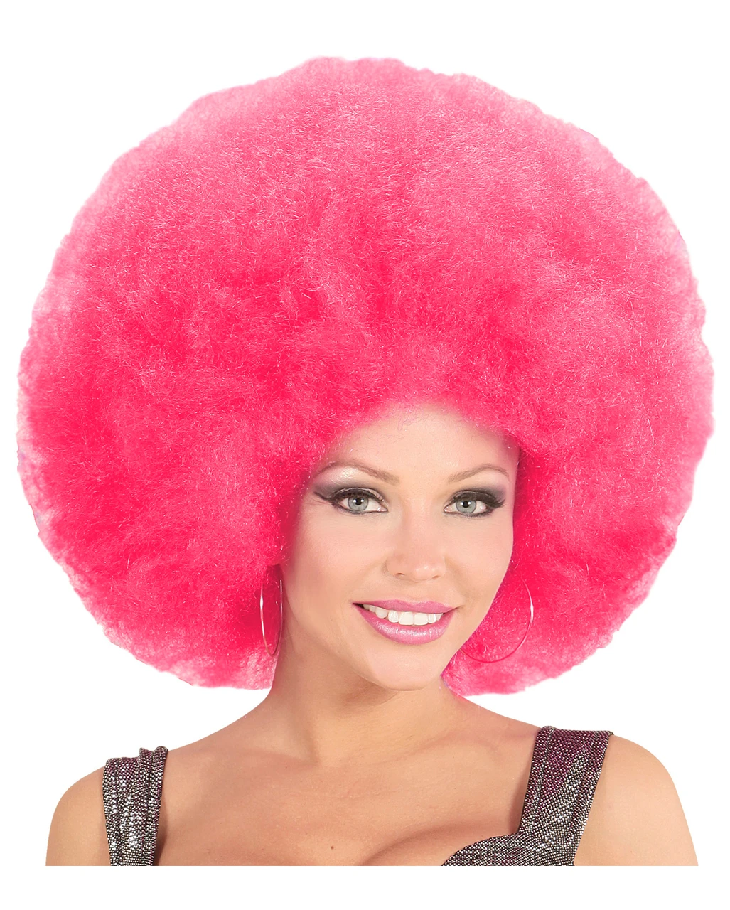 Riesige Afro Perücke Pink 2 Riesige Afro Perücke Pink – Bild 2