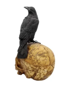 Salem Totenschädel Mit Rabe -Schattenfest Verkäufe salem totenschaedel mit rabe salem totenkopf mit rabe salem skull with raven gothic deko 39298 04