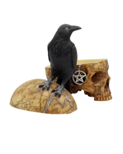 Salem Totenschädel Mit Rabe -Schattenfest Verkäufe salem totenschaedel mit rabe salem totenkopf mit rabe salem skull with raven gothic deko 39298 07