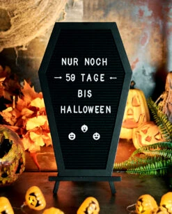 Sarg Buchstabentafel -Schattenfest Verkäufe sarg buchstabentafel coffin letterboard halloween und gothic deko 51485 6