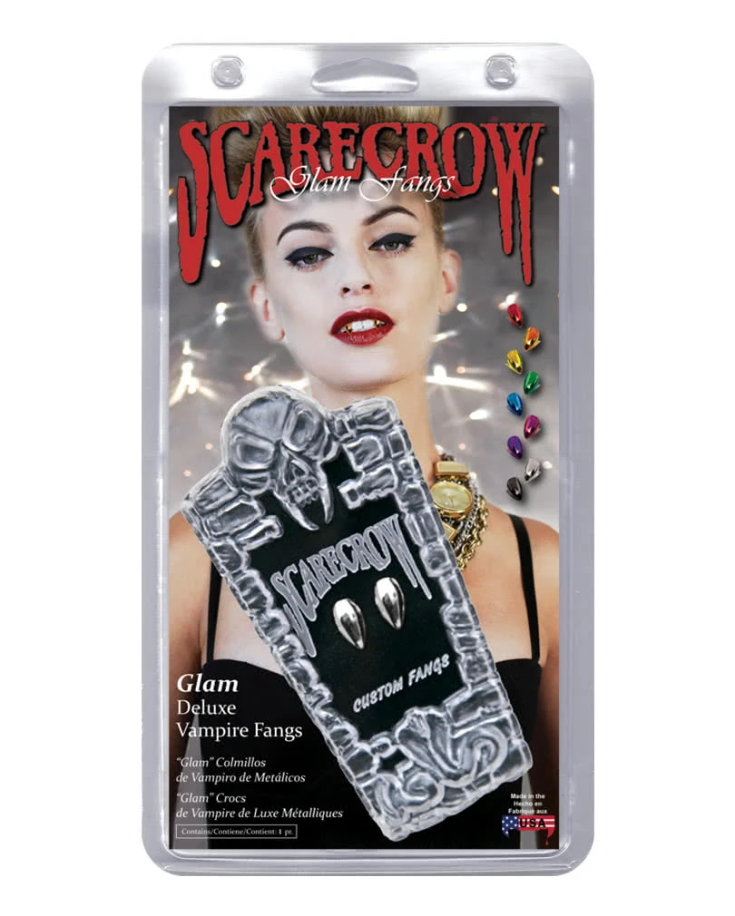 Scarecrow Vampirzähne Metallic Chrom Small 1 Scarecrow Vampirzähne Metallic Chrom Small