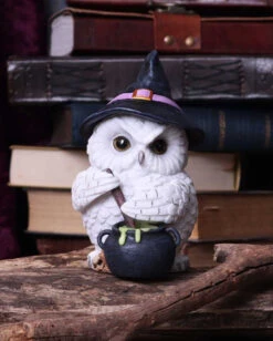 Schneeeule Mit Hexenkessel -Schattenfest Verkäufe schneeeule mit hexenkessel dekofigur halloween und gothic deko wohnaccessoires 52214 7