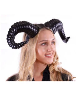 Schwarze Aries Cosplay Hörner -Schattenfest Verkäufe schwarze aries cosplay hoerner black aries cosplay horns kostuemzubehoer 50484 03