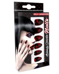 Schwarze Fingernägel Mit Blood Splatter 12 St. 5 Schwarze Fingernägel Mit Blood Splatter 12 St. -Schattenfest Verkäufe schwarze fingernaegel mit blood splatter fingernaegel mit blutspritzer black fingernails with blood splatter 36703 03
