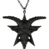 Schwarze Gothic Baphomet Halskette