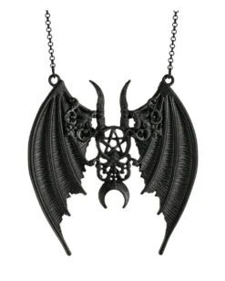 Schwarze Gothic Maleficent Halskette