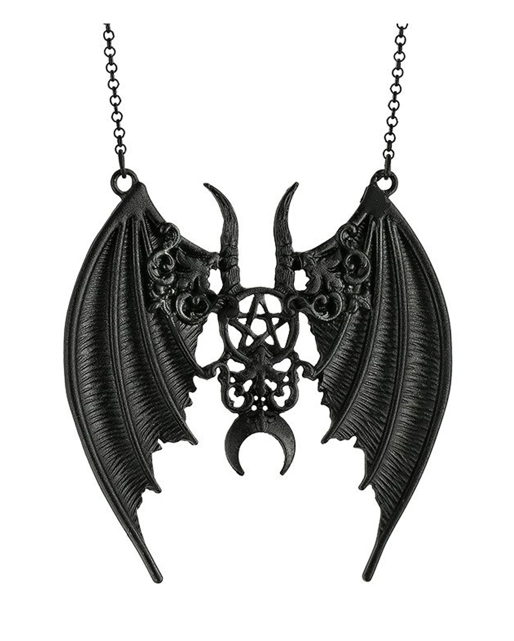 Schwarze Gothic Maleficent Halskette 1 Schwarze Gothic Maleficent Halskette