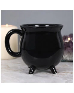 Schwarzer Hexenkessel Tasse -Schattenfest Verkäufe schwarze hexenkessel tasse black witchs cauldron mug halloween gothic und wicca geschenkartikel 50789