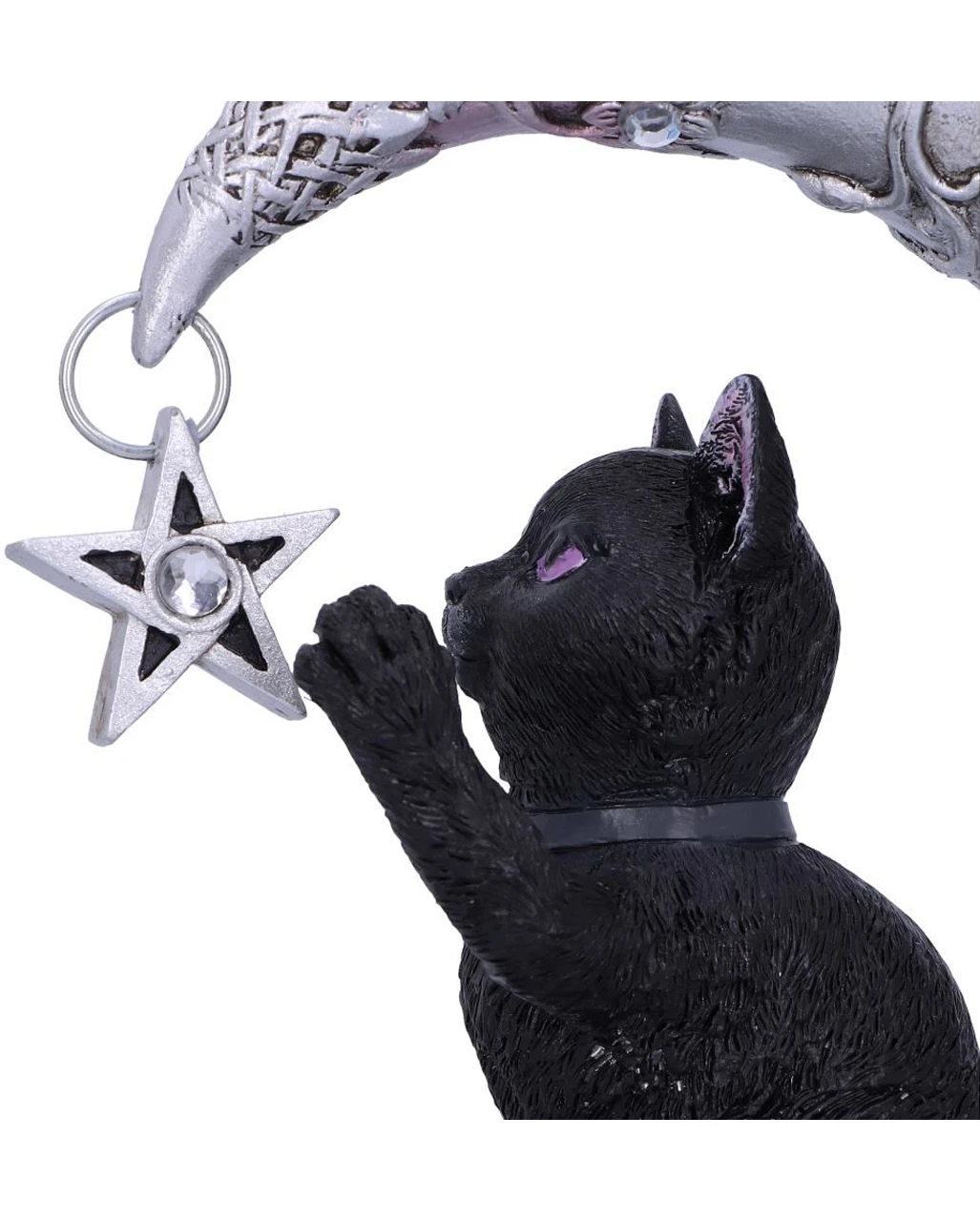 Schwarze Katze Auf Schlafendem Mond Figur 19cm 5 Schwarze Katze Auf Schlafendem Mond Figur 19cm – Bild 5