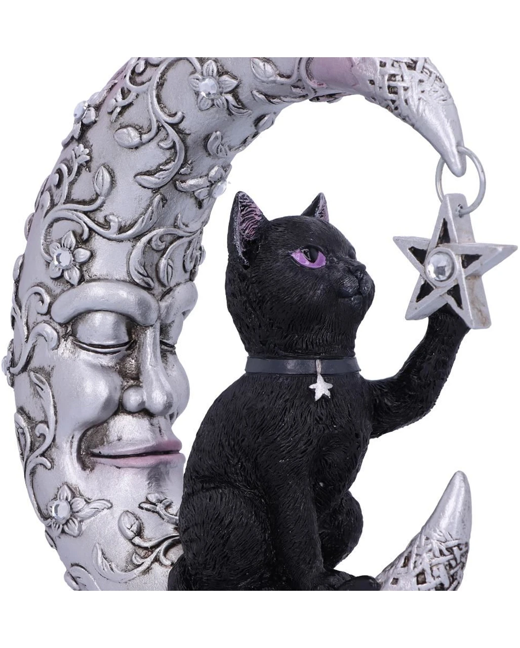 Schwarze Katze Auf Schlafendem Mond Figur 19cm 6 Schwarze Katze Auf Schlafendem Mond Figur 19cm – Bild 6