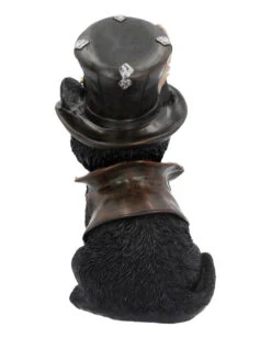Schwarze Katze Mit Steampunk Zylinder 18,5cm 7 Schwarze Katze Mit Steampunk Zylinder 18,5cm -Schattenfest Verkäufe schwarze katze mit steampunk zylinder black steampunk cat with top hat halloween tischdeko 50811 03