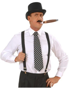 Schwarze Krawatte Mit Weißen Punkten -Schattenfest Verkäufe schwarze krawatte mit weissen punkten kostuemzubehoer retro krawatte 20168 02