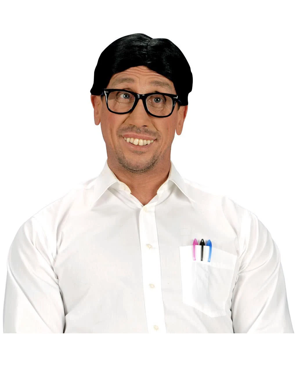 Schwarze Nerd Brille Mit Gläsern 3 Schwarze Nerd Brille Mit Gläsern – Bild 3