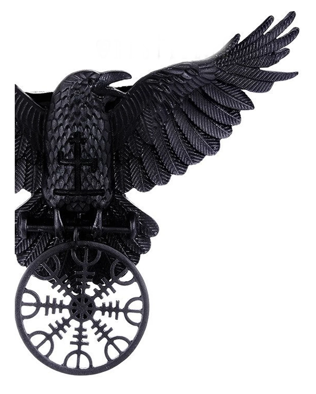 Schwarze Raben Halskette Mit Rune 2 Schwarze Raben Halskette Mit Rune – Bild 2