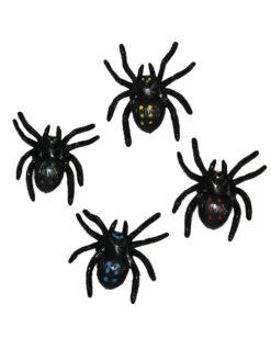 Schwarze Spinnen Mit Saugnapf 4 St. 4 Schwarze Spinnen Mit Saugnapf 4 St. -Schattenfest Verkäufe schwarze spinnen mit saugnapf black spiders with suction cup halloween deko 52822 02