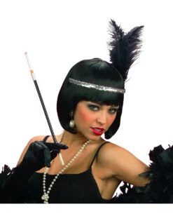 Zigarettenspitze XXL Schwarz -Schattenfest Verkäufe schwarze zigaretten spitze xxl 20er jahre zigarettenspitz 20er jahre kostuemzubehoer black cigarette holder xxl 8801723 04