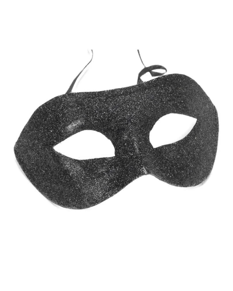 Schwarze Augenmaske Mit Glittereffekt 1 Schwarze Augenmaske Mit Glittereffekt